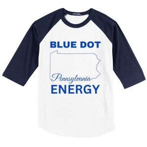 Blue Dot In A Red State Pennsylvania Vote Blue Dot Energy Baseball Sleeve Shirt