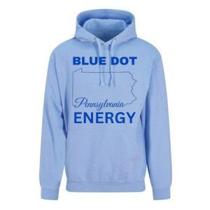 Blue Dot In A Red State Pennsylvania Vote Blue Dot Energy Unisex Surf Hoodie