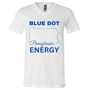 Blue Dot In A Red State Pennsylvania Vote Blue Dot Energy V-Neck T-Shirt