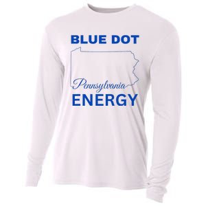 Blue Dot In A Red State Pennsylvania Vote Blue Dot Energy Cooling Performance Long Sleeve Crew