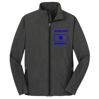 Blue Dot In State Pennsylvania Vote Kamala Harris Walz Core Soft Shell Jacket