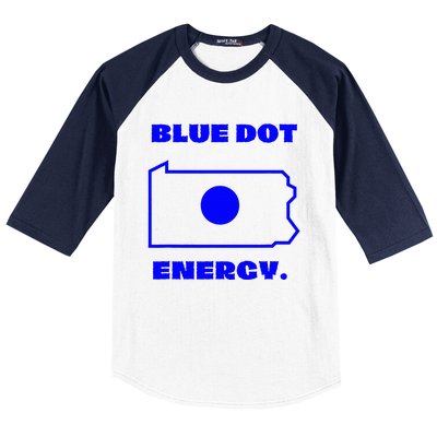 Blue Dot In State Pennsylvania Vote Kamala Harris Walz Baseball Sleeve Shirt