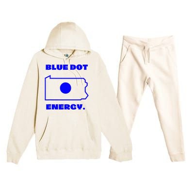 Blue Dot In State Pennsylvania Vote Kamala Harris Walz Premium Hooded Sweatsuit Set