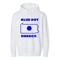 Blue Dot In State Pennsylvania Vote Kamala Harris Walz Garment-Dyed Fleece Hoodie