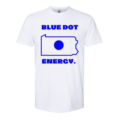 Blue Dot In State Pennsylvania Vote Kamala Harris Walz Softstyle CVC T-Shirt