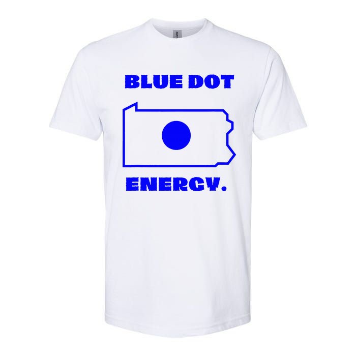 Blue Dot In State Pennsylvania Vote Kamala Harris Walz Softstyle CVC T-Shirt