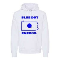 Blue Dot In State Pennsylvania Vote Kamala Harris Walz Premium Hoodie