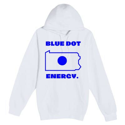 Blue Dot In State Pennsylvania Vote Kamala Harris Walz Premium Pullover Hoodie