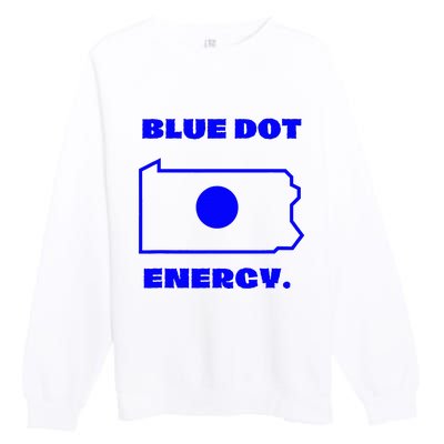 Blue Dot In State Pennsylvania Vote Kamala Harris Walz Premium Crewneck Sweatshirt