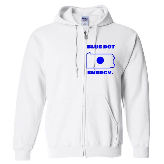 Blue Dot In State Pennsylvania Vote Kamala Harris Walz Full Zip Hoodie