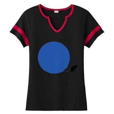 Blue Dot In A Red State Cat Vote Kamala Harris Walz Apparels Ladies Halftime Notch Neck Tee