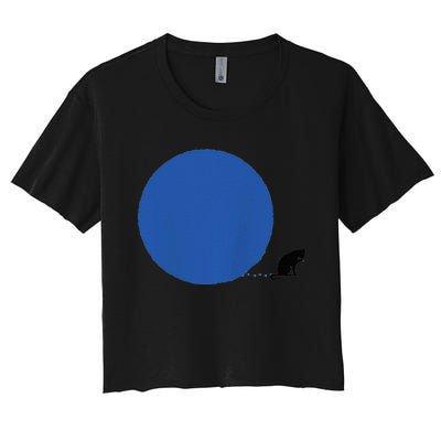 Blue Dot In A Red State Cat Vote Kamala Harris Walz Apparels Women's Crop Top Tee