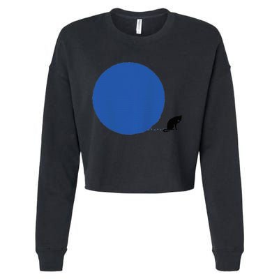 Blue Dot In A Red State Cat Vote Kamala Harris Walz Apparels Cropped Pullover Crew