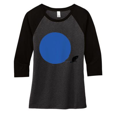 Blue Dot In A Red State Cat Vote Kamala Harris Walz Apparels Women's Tri-Blend 3/4-Sleeve Raglan Shirt