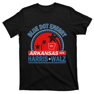 Blue Dot In A Red State Arkansas Kamala Harris Walz 24 T-Shirt