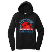 Blue Dot In A Red State Arkansas Kamala Harris Walz 24 Women's Pullover Hoodie