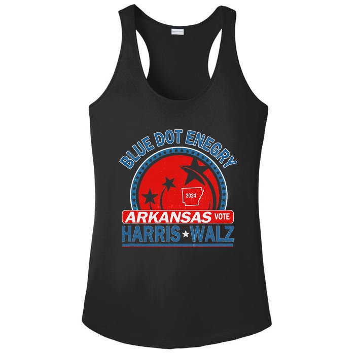 Blue Dot In A Red State Arkansas Kamala Harris Walz 24 Ladies PosiCharge Competitor Racerback Tank