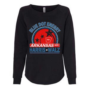 Blue Dot In A Red State Arkansas Kamala Harris Walz 24 Womens California Wash Sweatshirt