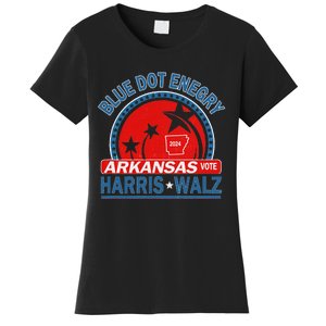 Blue Dot In A Red State Arkansas Kamala Harris Walz 24 Women's T-Shirt