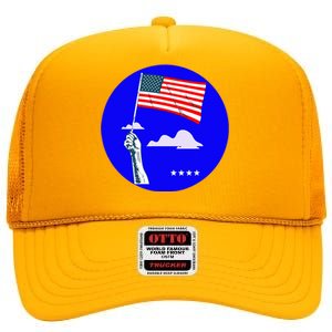 Blue Dot In A Red State Nebraska Vote Kamala High Crown Mesh Back Trucker Hat