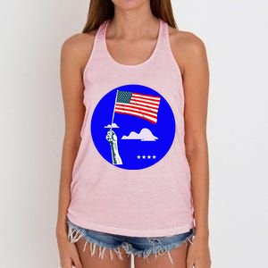 Blue Dot In A Red State Nebraska Vote Kamala Women's Knotted Racerback Tank