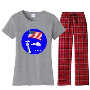 Blue Dot In A Red State Nebraska Vote Kamala Women's Flannel Pajama Set