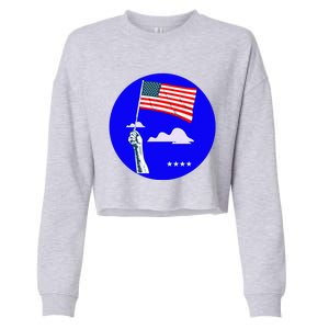 Blue Dot In A Red State Nebraska Vote Kamala Cropped Pullover Crew