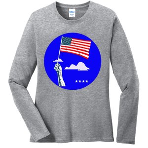 Blue Dot In A Red State Nebraska Vote Kamala Ladies Long Sleeve Shirt