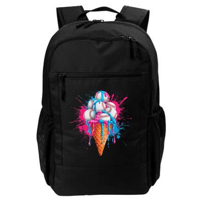 Baseball Drip Ice Cream Sports Lover Ice Cream Cone Backpack