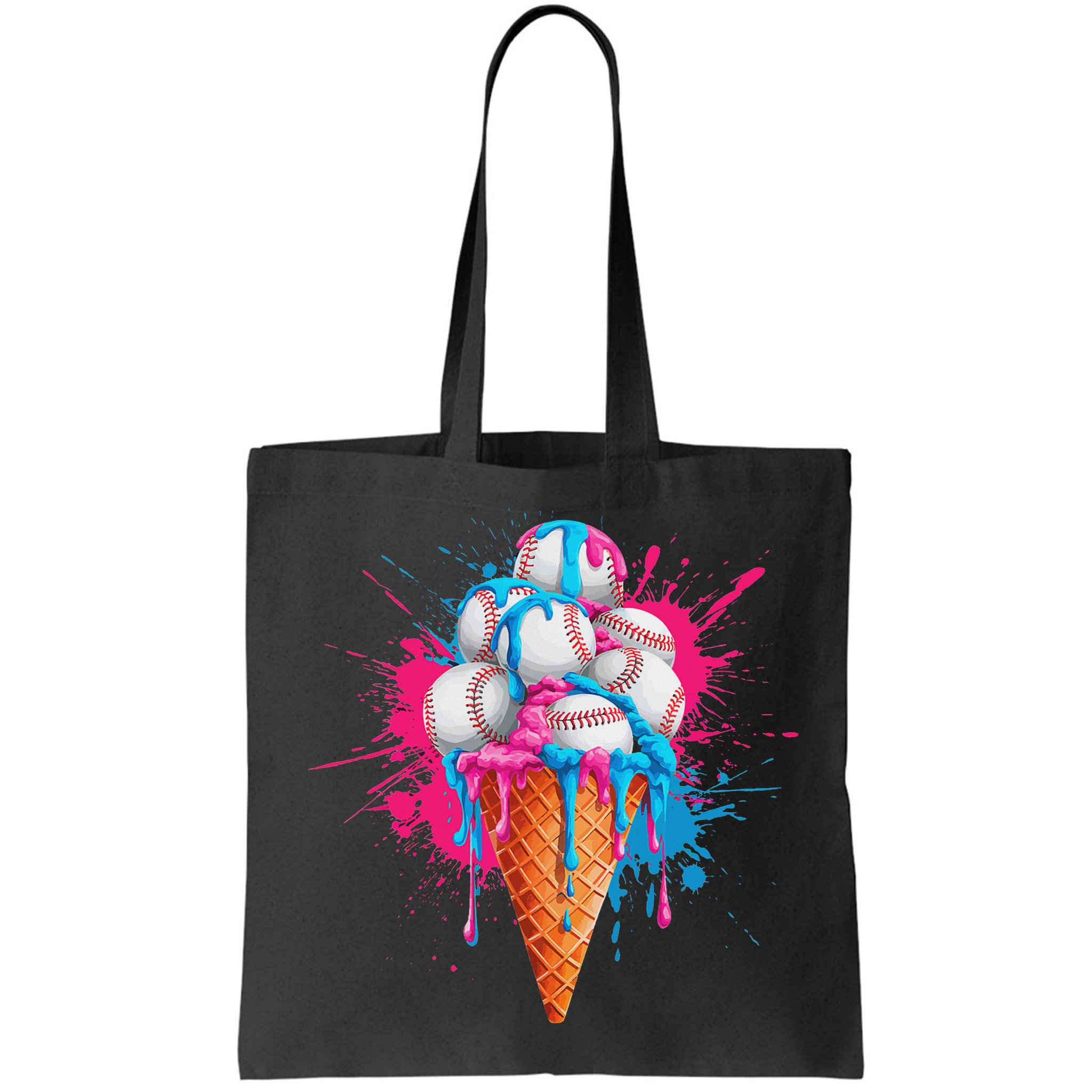 Baseball Drip Ice Cream Sports Lover Ice Cream Cone Bag