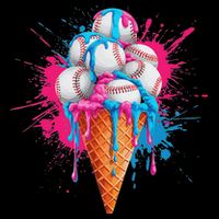Baseball Drip Ice Cream Sports Lover Ice Cream Cone Bag