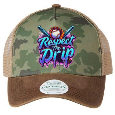Baseball Drip Ice Cream Dripping Respect The Drip Legacy Tie Dye Trucker Hat