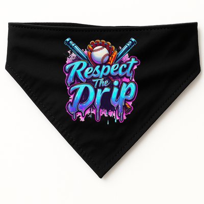Baseball Drip Ice Cream Dripping Respect The Drip USA-Made Doggie Bandana