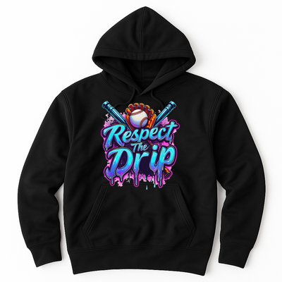 Baseball Drip Ice Cream Dripping Respect The Drip Hoodie