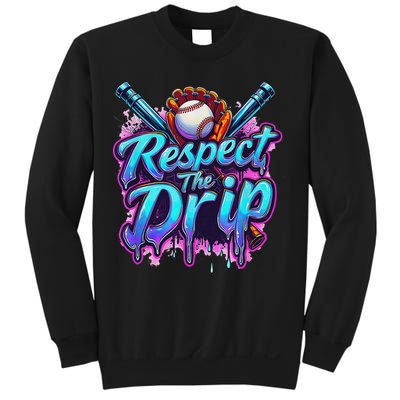 Baseball Drip Ice Cream Dripping Respect The Drip Sweatshirt