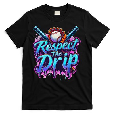 Baseball Drip Ice Cream Dripping Respect The Drip T-Shirt