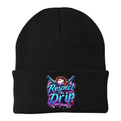 Baseball Drip Ice Cream Dripping Respect The Drip Beanie