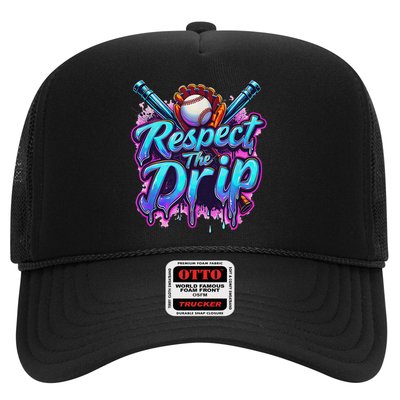 Baseball Drip Ice Cream Dripping Respect The Drip Trucker Hat