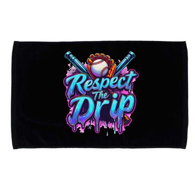 Baseball Drip Ice Cream Dripping Respect The Drip Microfiber Hand Towel