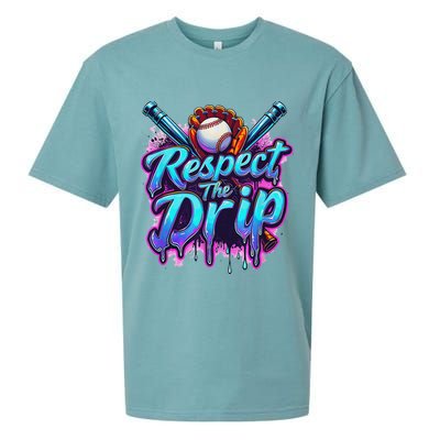Baseball Drip Ice Cream Dripping Respect The Drip Sueded Cloud Jersey T-Shirt
