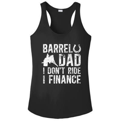 Barrel Dad I DonT Ride I Finance Barrel Horse Racing Ladies PosiCharge Competitor Racerback Tank