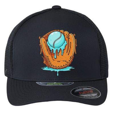 Baseball Drip Ice Cream Baseball Glove Dripping Flexfit Unipanel Trucker Cap