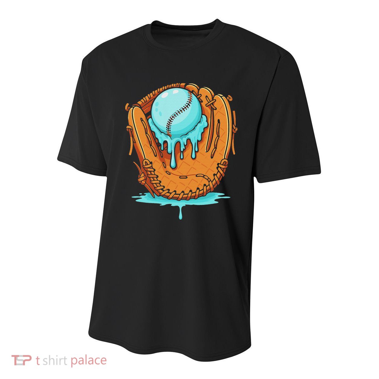 Baseball Drip Ice Cream Baseball Glove Dripping Youth Performance Sprint T-Shirt