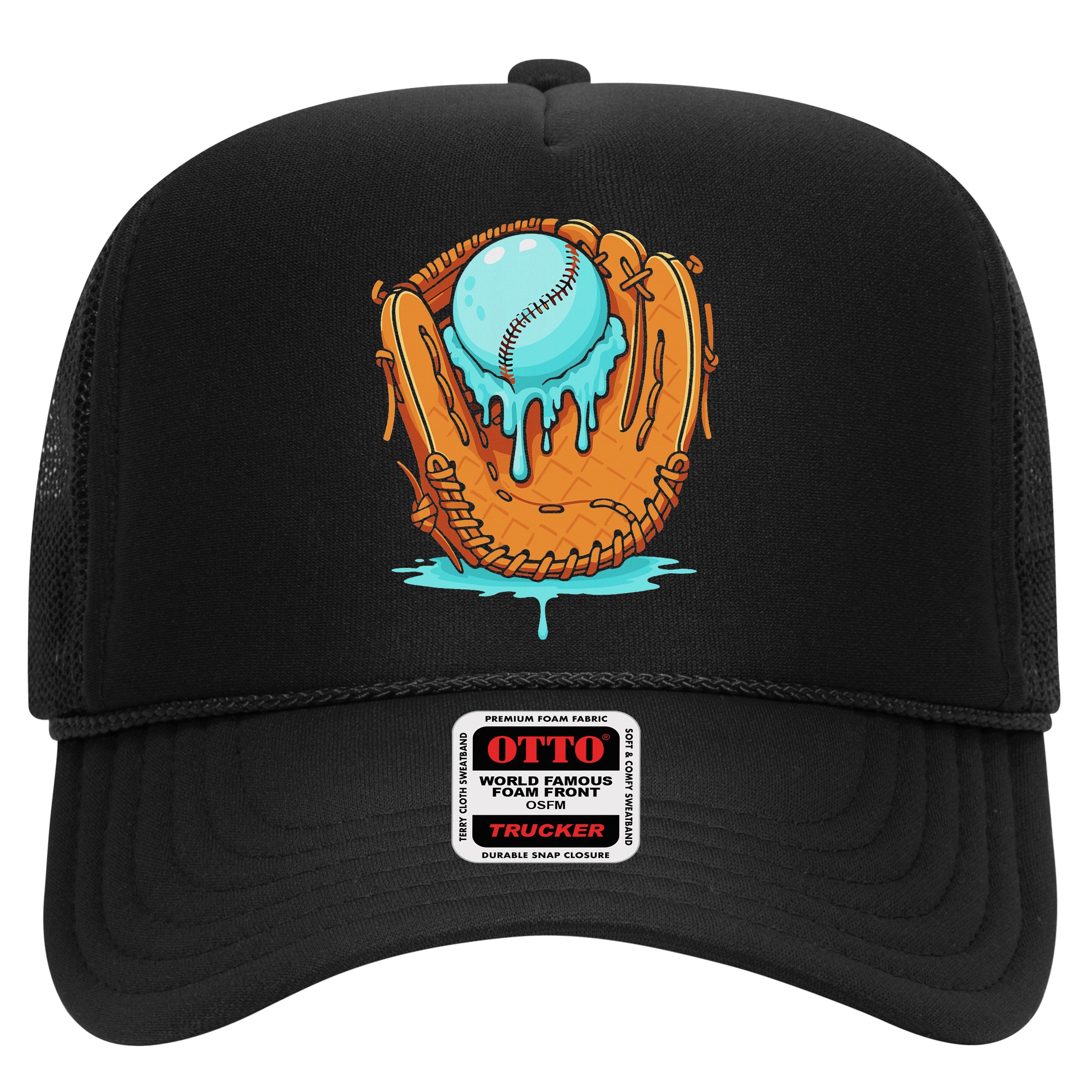 Baseball Drip Ice Cream Baseball Glove Dripping Hat