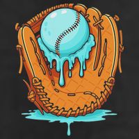 Baseball Drip Ice Cream Baseball Glove Dripping Hat