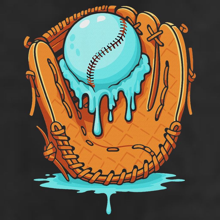 Baseball Drip Ice Cream Baseball Glove Dripping Hat
