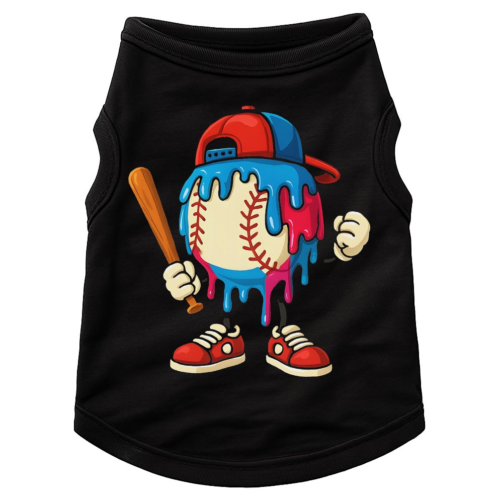 Baseball Drip Ice Cream Drip Sport Game Day Doggie Tank