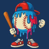Baseball Drip Ice Cream Drip Sport Game Day Infant Baby Jersey Bodysuit