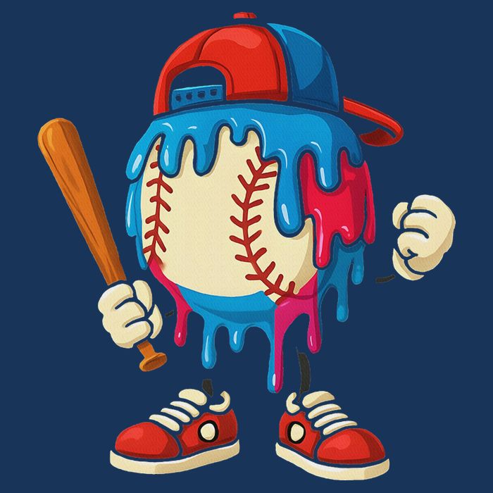 Baseball Drip Ice Cream Drip Sport Game Day Infant Baby Jersey Bodysuit