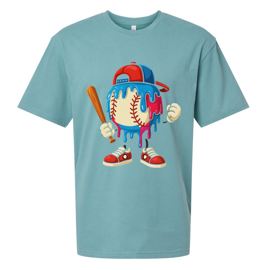 Baseball Drip Ice Cream Drip Sport Game Day Sueded Cloud Jersey T-Shirt